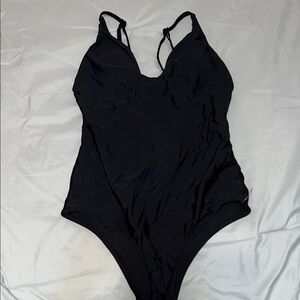 aerie Black One-Piece Swimsuit
